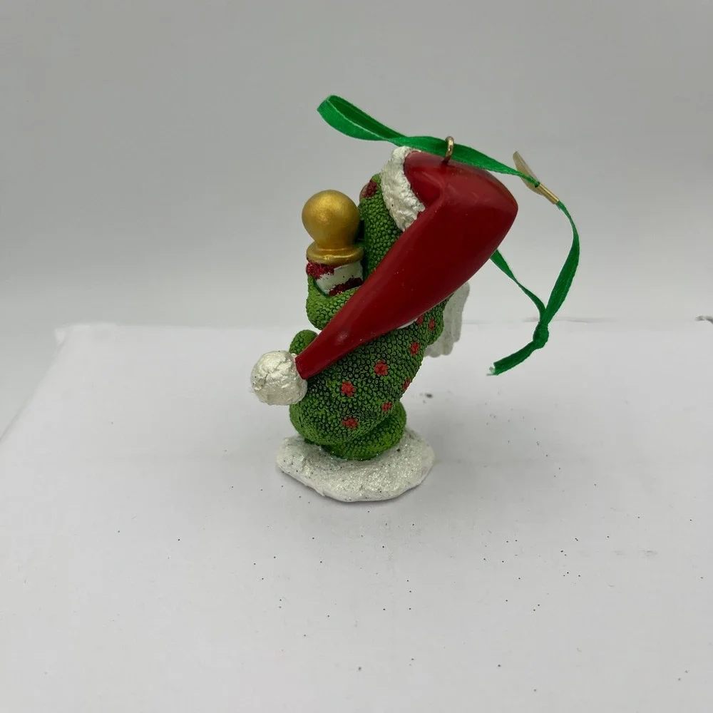Danbury Mint Baby Animal Ornaments Green Gecko Christmas North Pole Lizard Decor